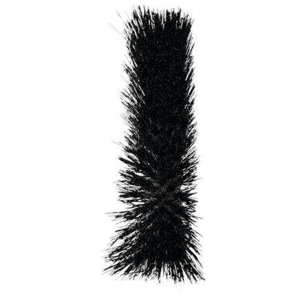 Synx Tool Balai de rue en nylon noir 40 cm - Balais - Balai de rue en plastique - sans manche