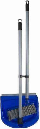 Balai et pelle en plastique avec long manche - Kit de nettoyage 80 cm - bleu7