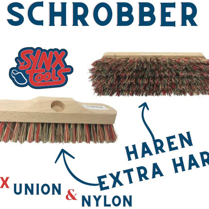 Synx Tools Balai à récurer Union mix Nylon Luiwagen extra dur 22 cm sans manche