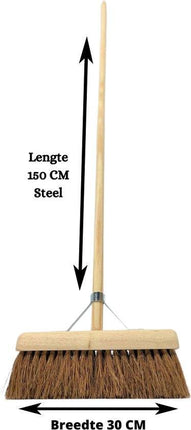 Synx Tools Balai en coco d'intérieur 30 cm  - balais - avec manche de 150 cm