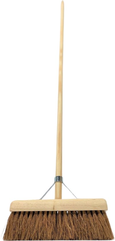 Synx Tools binnenbezem Met steel 150cm - Coco/Kokos Zaalbezem 30cm