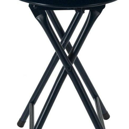 Tabouret/chaise d'appoint - Pliable - Noir/bleu/marron/vert - Ribcord - D33 x H49 cm