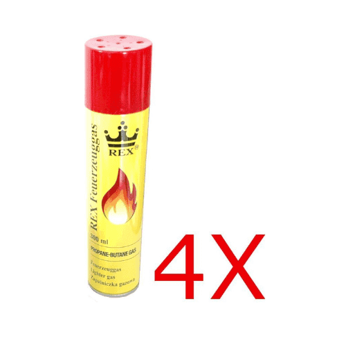 4x Gaz pour briquet / gaz butane 300 ml