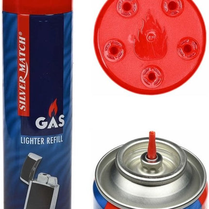 Briquet à gaz Silvermatch - briquet à gaz - gaz pour briquet - briquet au gaz butane - 1 pièce