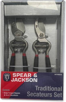 Spear & Jackson Sécateur 2 pièces - sécateur - Sécateurs - sécateur à fleurs - taille-haie -