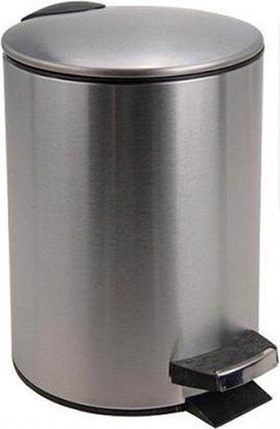 RVS pedaalemmer 3 liter, rond, badkamer/toilet