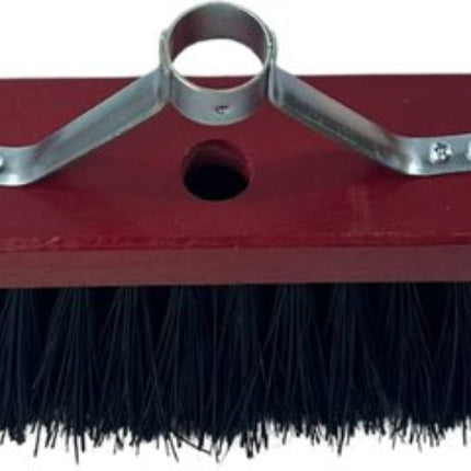 Colombobezem rood 30cm met steelhouder - Zonder Steel - bezems - Stadsbezem- Kunstvezel haren - Straatbezem haren=