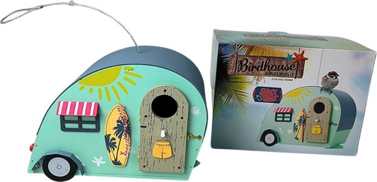 Synx Tools caravan vogelvoederhuisje met verpakking