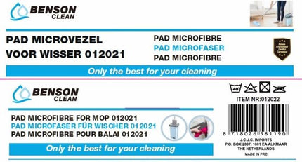Benson verpakking microvezel pad voor mop