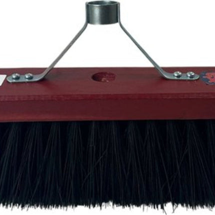 Colombobezem rood 30cm met steelhouder - Zonder Steel - bezems - Stadsbezem- Kunstvezel haren - Straatbezem haren=