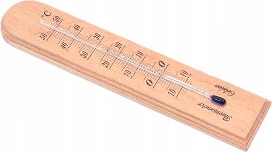 Synx Thermomètre Design Bois 20 cm - Compact - Thermomètre d'extérieur