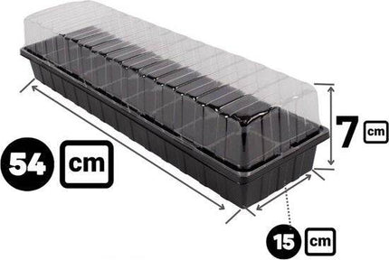 Synx Tools Bac à semis Appui de fenêtre Bac potager Noir