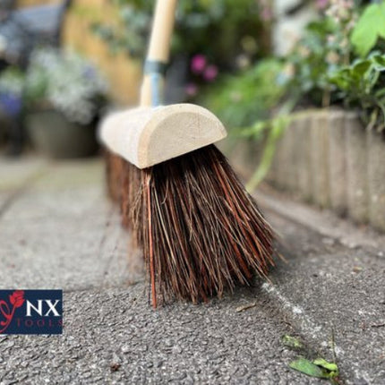 Prof Gemeente Bezem 45 cm incl. Steel 150 cm - Straatbezem / Stadsbezem - Harde natuurvezels - Tuinbezem
