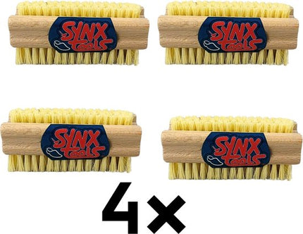 Synx Tools Nagelborstel hout set van 2 stuks - schrobborstels - nagel borstel - schrobbezem - nagelborstel hout - Voordeelverpakking