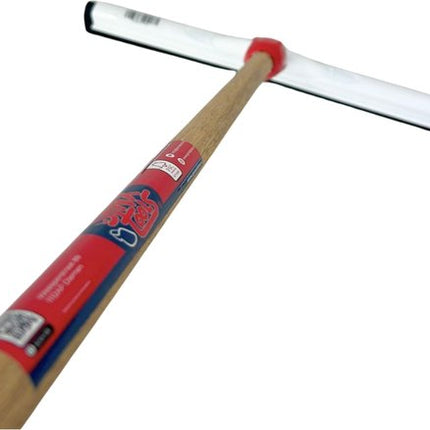 Vloertrekker met houten steel en natuurrubber