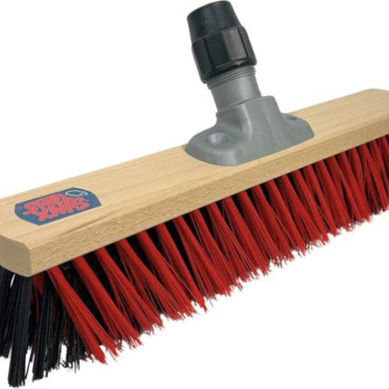 Synx Tools X Bezem 40cm Rood/Zwart- Straatbezem / Stadsbezem - Schrobborstels - Veger - Stadsbezem - Bezem - Buitenbezem - Tuinartikelen - Zonder Steel