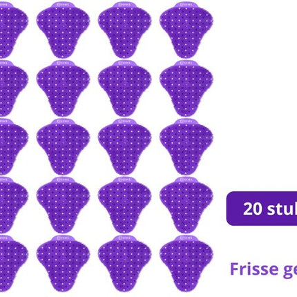 Synx Tools Tapis pour urinoir 20 pièces Violet Berry - désodorisant - parfum 60 jours - Tapis pour urinoir - Tapis anti-éclaboussures