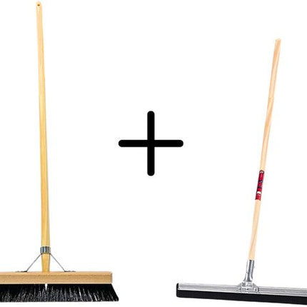 Synx Tools Paardenhaar 40cm + Vloertrekker 35cm met Steel 120cm