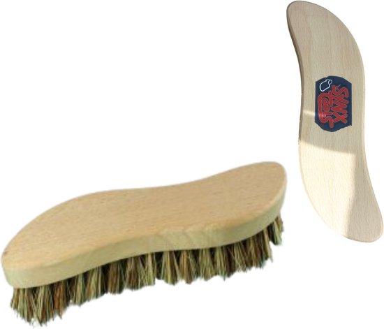 Synx Tools S-vormige schrobborstel met houten handvat
