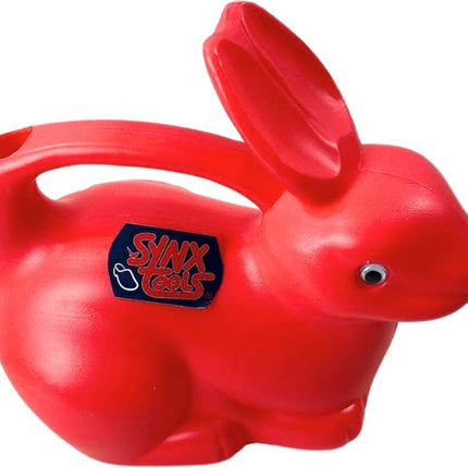 Rode konijn gieter met Synx Tools logo