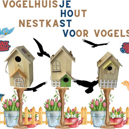 Vogelhuisje hout nestkast voor vogels
