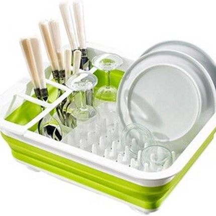 Synx Tools Égouttoir vert - Égouttoir à vaisselle avec range-couverts