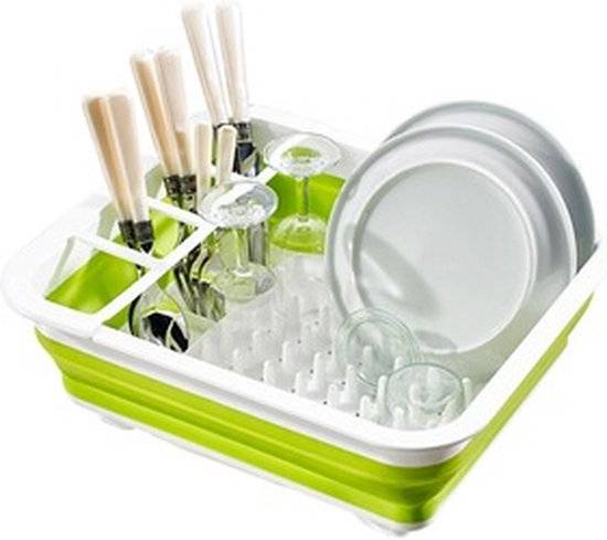 Synx Tools Égouttoir vert - Égouttoir à vaisselle avec range-couverts