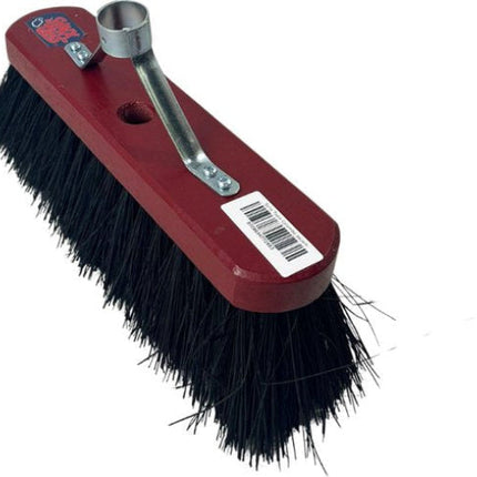 Colombobezem rood 30cm met steelhouder - Zonder Steel - bezems - Stadsbezem- Kunstvezel haren - Straatbezem haren=