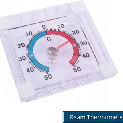 Raamthermometer met duidelijke schaalverdeling