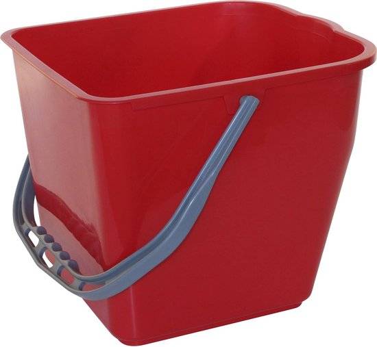 Synx Tools Seau rouge pour chariot de travail/chariot à balai 10 litres
