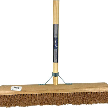 bezem kokos BinnenBezem Cocos 60 cm - Bezem - Bezems - Zaalveger - Zachte Bezem - Veger - Cocosharen - met Houten steel 150cm