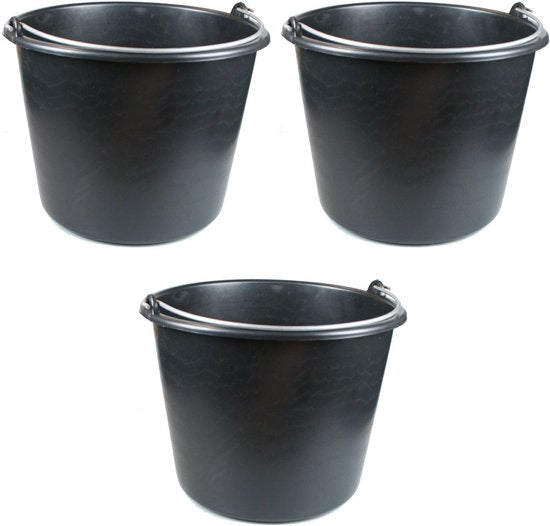 Seau de chantier 20 l, 3 unités | seau domestique - 20 litres - seaux