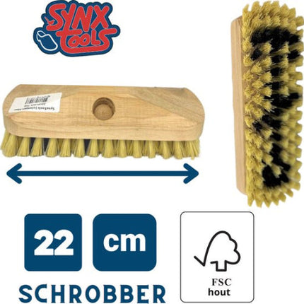 Synx Tools Balai à franges en fibre - Brosse à récurer - Sans manche