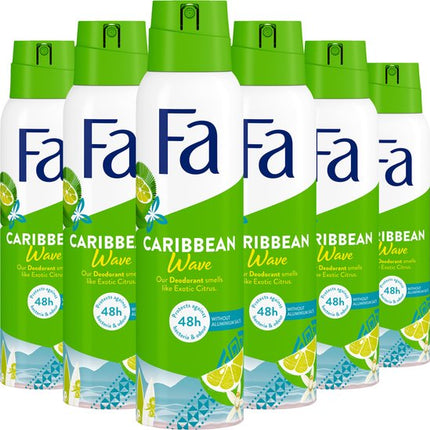 Fa Caribbean Lemon Deodorant Spray 6-pack 150ml