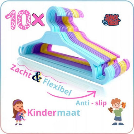 Synx Tools Cintres pour enfants - Cintres pour bébés - Cintres - 10 pièces - Cintre - Couleurs assorties