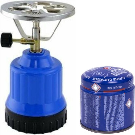 Réchaud de camping - brûleur à gaz - réchaud de camping - gaz de camping - 1 cartouche de gaz incluse