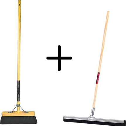 Synx Tools Paardenhaar 29cm + Vloertrekker 35cm met Steel 120cm