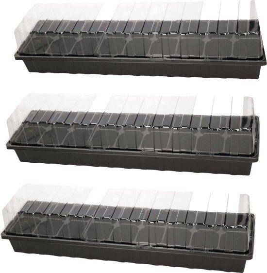 Synx Tools 3x zaaikas kweekbakken met transparante deksels