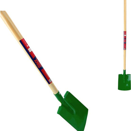 Groene Synx Tools kinderspade met houten steel
