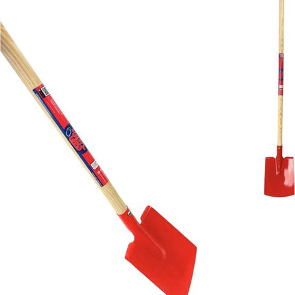 Rode kinderspade met opstapje, lengte 73cm
