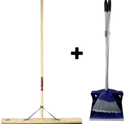 Balai Synx Tools Coco 90 cm et ensemble pelle et balayette à long manche 95 cm