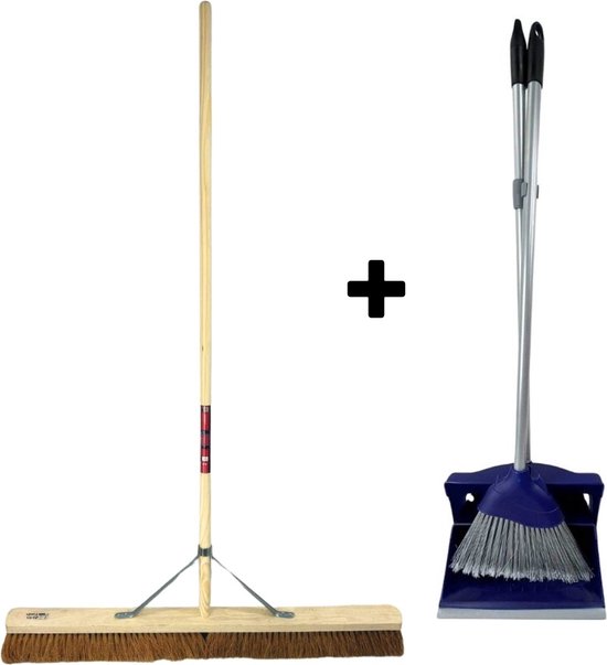 Balai Synx Tools Coco 90 cm et ensemble pelle et balayette à long manche 95 cm