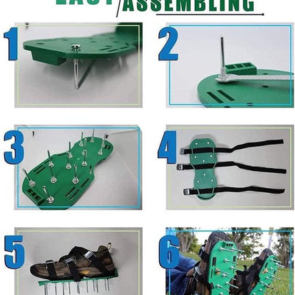 Eenvoudige montage-instructies voor gazonpriksandalen