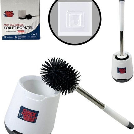 Synx Tools antibacteriële toiletborstel wit met houder