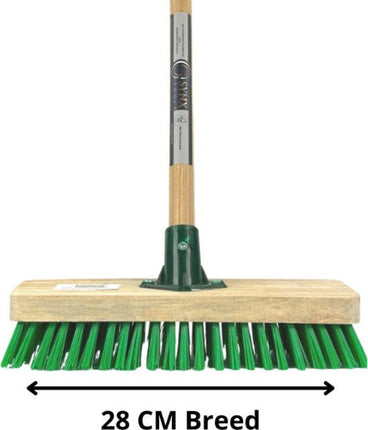 Synx Tools Brosse à mousse - Brosse à carreaux - Brosse à récurer - Manche de balai 120 cm