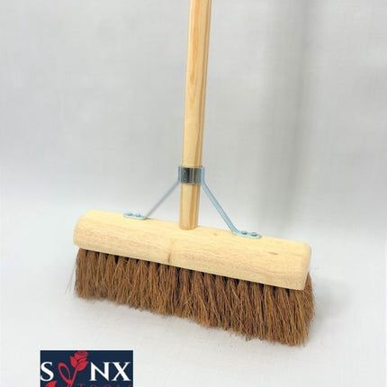 Synx Tools binnenbezem Met steel 150cm - Coco/Kokos Zaalbezem 30cm