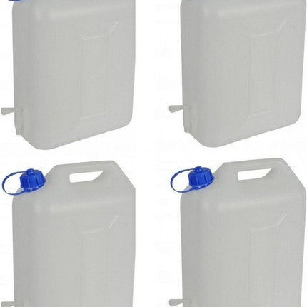 Jerrycan pour eau - 1x - 2x - 3x - 10 litres - Plastique - avec robinet et bouchon - Camping