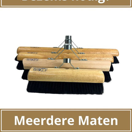Zachte Bezem Los Paardenhaar | Zaalveger | 30-40-50-60-80-100 Cm Breed |Zaalbezem