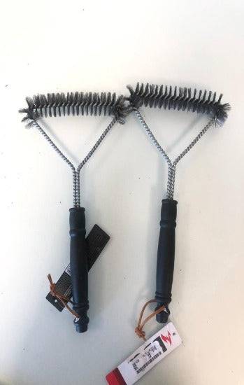 BBQ Brosses en acier 2 pièces - Brosse de nettoyage pour barbecue - Noir