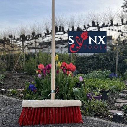 Balai Synx Tools municipal 45 cm en nylon - balais - avec manche 160 cm